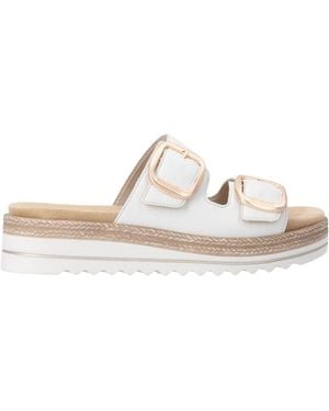 Remonte Sandales Compensées Mules - Blanc