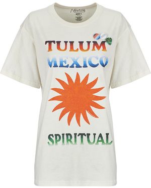 NEWTONE T-Shirt Korte Mouw Tulum Tracker - Wit