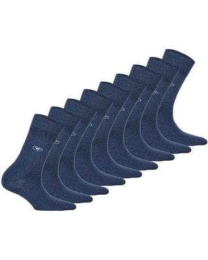 Tom Tailor Chaussettes Chaussettes Paquet de 9 - Bleu