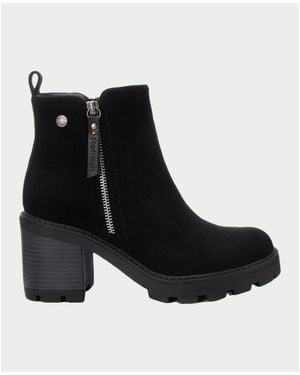 Refresh Bottes Bottines Basses En Daim Pour Femme - Noir
