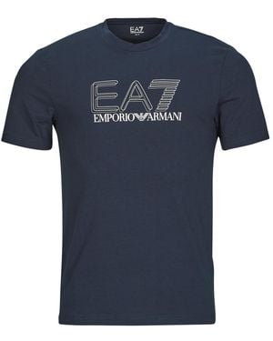 EA7 T-Shirt Train Visibility M Tee - Blau