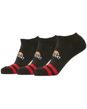 Ellesse Socquettes unisexe Chaussettes Paquet de 3 MELNA TRAINER LINER - Noir
