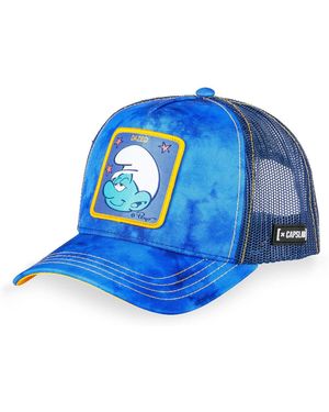 Capslab Casquette Casquette trucker avec filet The Smurfs Dazed - Bleu