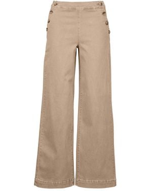 ONLY Pantalons Droit Onlmadison-Missouri Button Wide - Neutre