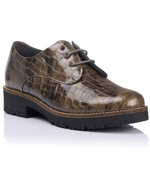 Pitillos Ville Basse Blucher En Cuir Vernis Coco - Marron