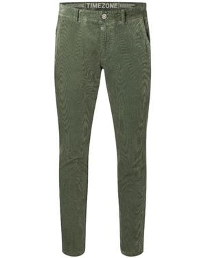 Timezone Chinots LuiTZ Velvet Trousers Men - Vert