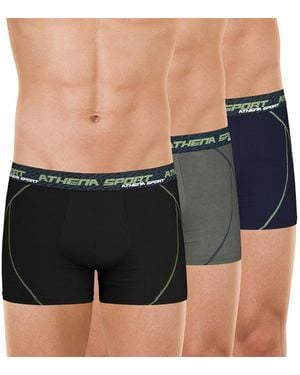 Athena Boxers Boxer, Lot De3, Training - Noir
