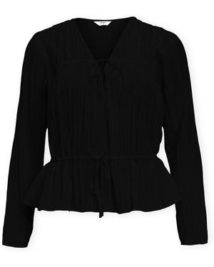Object Blouses Top Brea Re - Noir
