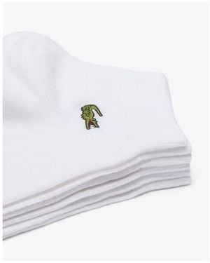 Lacoste Socquettes 6 Pack Ankle Chaussettes - Blanc