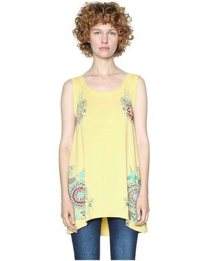 Desigual Polo T Shirt Andromeda Jaune Creme - Métallisé