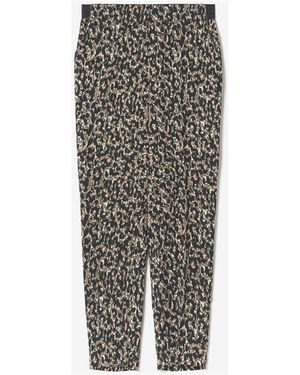 Le Temps Des Cerises Pantalon Pantalon way à motif léopard kaki - Gris