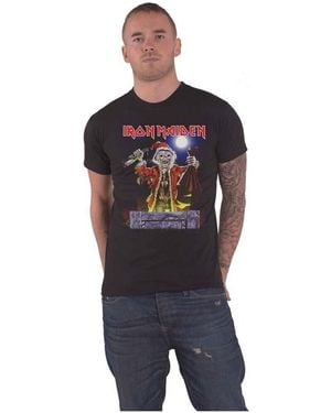 IRON MAIDEN T-shirt No Prayer For Christmas - Bleu