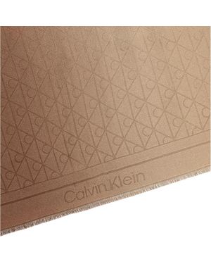 Calvin Klein Echarpe GRADIENT EMBLEM SQUARE SCARF 70x LV04F9027G - Neutre