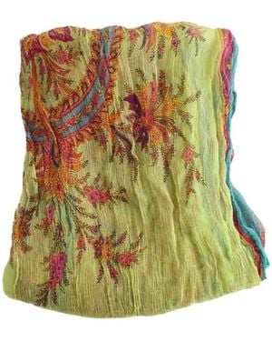 Ralph Lauren Echarpe Foulard en soie multicolore - Vert