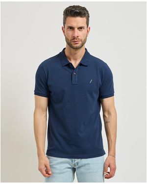 SETTE/MEZZO Polo Polo Settemezzo avec détails fluo - Bleu
