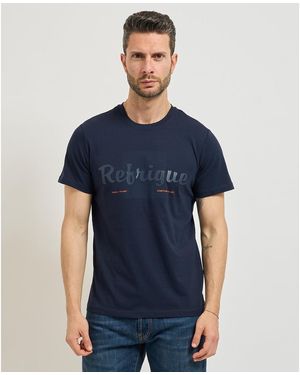Refrigue T-shirt T-shirt col rond - Bleu