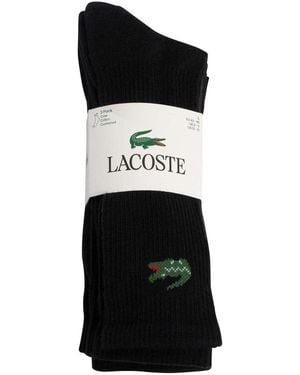 Lacoste Socquettes Lot De 3 Paires De Chaussettes Mi-Mollet - Noir