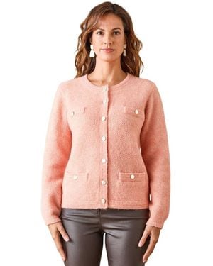 Daxon Gilet Cardigan Élégant - Rose