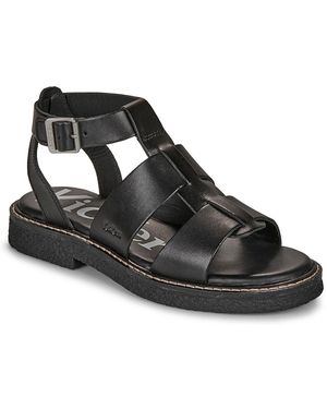 Kickers Platte Sandalen Kick Lila - Zwart