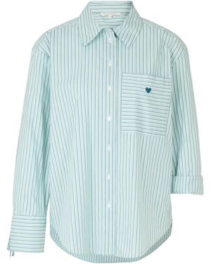 Tom Tailor Chemise - Chemise à rayures - verte - Bleu