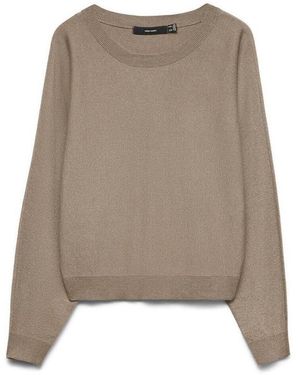 Vero Moda Pull Happyglitter Batwing - Marron