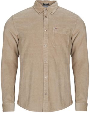 Tommy Hilfiger Hemdbluse Tjm Reg Baby Cord Shirt Ext - Braun