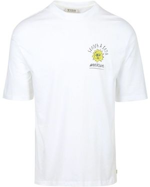 Scotch & Soda T-shirt Scotch Soda T-Shirt Backprint Blanche