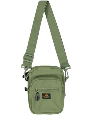 Alpha Industries Sac Label Messenger Bag Small - sage-green - Vert