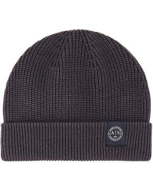 ARMANI EXCHANGE Bonnet Beanie Hat - Bleu