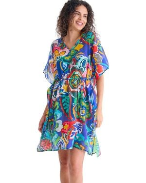 Lisca Robe courte Caftan de plage MEXICO - Bleu