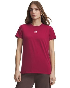 Under Armour T-Shirt Ua Rival Core Ss - Rouge