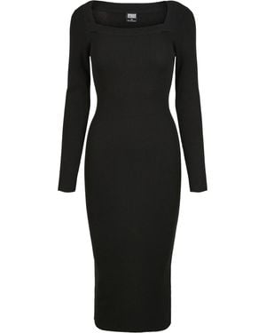 Urban Classics Robe Robe longue grandes tailles knit - Noir