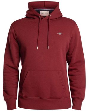 GANT Sweater Normale Schild Pullover Hoodie - Rood