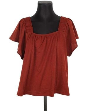 Des Petits Hauts Blouses Blouse en coton - Rouge