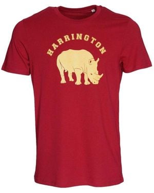 Harrington T-shirt T-shirt rouge ""Rhino"" en coton bio