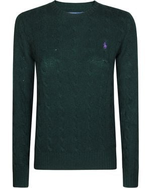 Polo Ralph Lauren Julianna Maglia Girocollo A Trecce - Verde