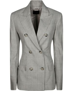 ANDAMANE Shannon Double Breast Fitted Blazer - Grigio