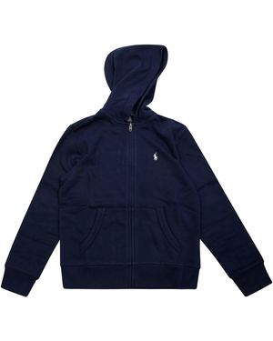 Polo Ralph Lauren Felpa Zip Cappuccio - Blu
