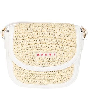 Marni Raffia Smile Bag - Natural