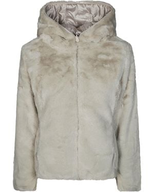 Save The Duck Giubb. Cappuccio Eco Fur Reversibile - Gray