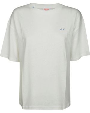Sun 68 T Shirt Gc Oversize - Bianco