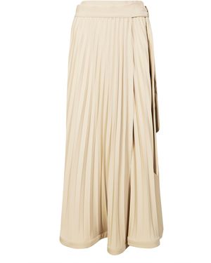 P.A.R.O.S.H. Pleated Tie Skirt - Natural