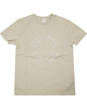 Givenchy T Shirt Quattro Loghi - Natural