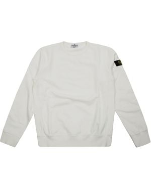 Stone Island Felpa Gc Base - White