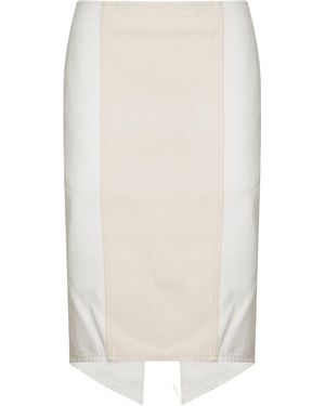 JW Anderson Layered Midi Skirt With Unique Split Detail - White