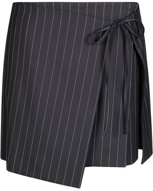 Sportmax Spxfatti Minigonna Gessata - Nero