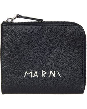 Marni Portafoglio Zip Around - Nero