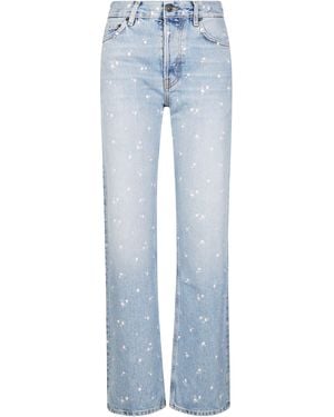 Fiorucci Jeans Stampa Fiorellini - Blue