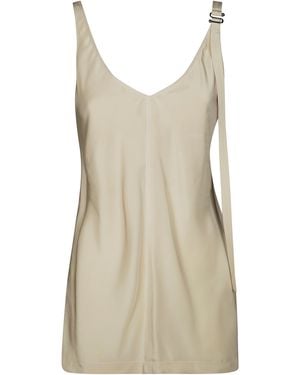 Sportmax Viscose Splits Waser Top - Natural