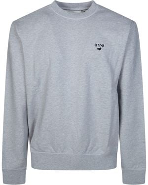 Arte' Heart Logo Crewneck - Gray